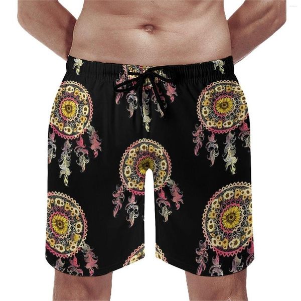 Pantaloncini da uomo Dream Catcher Board Girasole Stampa Moda Spiaggia Uomo Design Sport Surf Quick Dry Trunks Regalo di compleanno