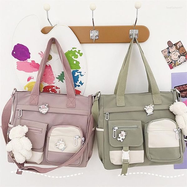 Sacos escolares Estilo japonês para meninas adolescentes Preppy Tote Bag Nylon Mochila Mulheres Ombro Mochila Feminina Bagpack Sac