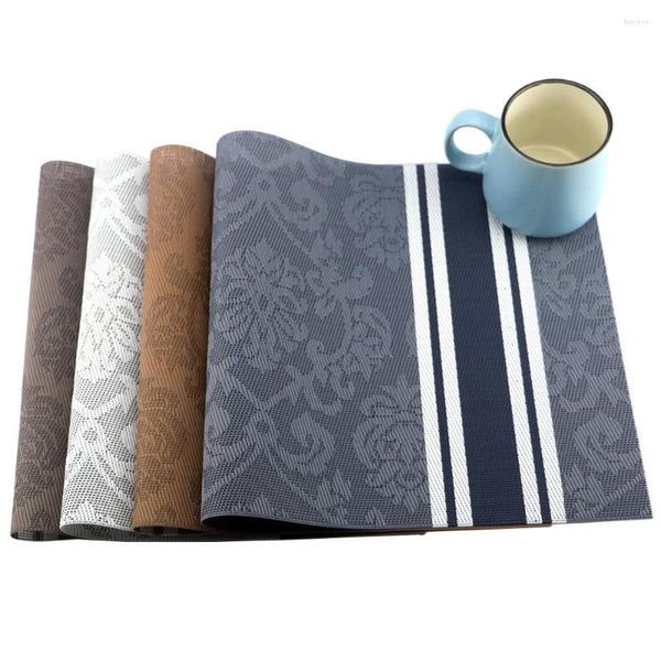 Corredor de mesa 4 pçs/set Pvc Placemat Dining Mats Set De Bowl Pad Guardanapo Bandeja Mat Coasters Crianças