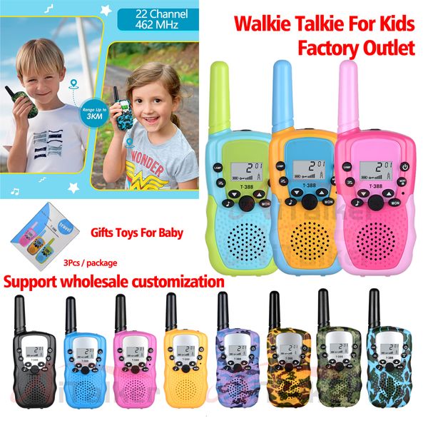 Toy Walkie Talkies 3pcs Mini Wlakie Tallie Talkpod Parentchild Aile Oyunları Oyuncaklar Eğitim Entelektüel T388 BAOFENG RADYO HEDİYLERİ Boys 230826