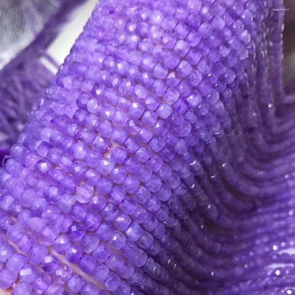 Lose Edelsteine 6A Lavendel Amethyst quadratisch facettiert 4–4,5 mm für DIY Schmuckherstellung FPPJ Großhandel Perlen Natur 36 cm