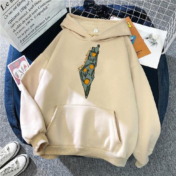 Kadın Hoodies Filistin Kadınlar Kawaii Y2K Estetik Polar Kazak Kadın Vintage Kazak