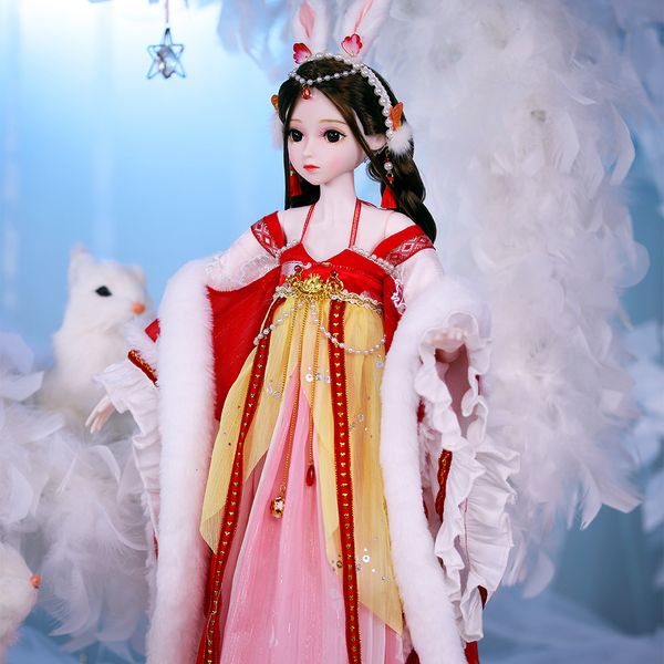Куклы DBS 13 BJD Dream Fairy Tale Tale Toys Toys в китайском стиле моделирование кролика Моделирование механического соединения, включая макияж обуви для одежды 230826