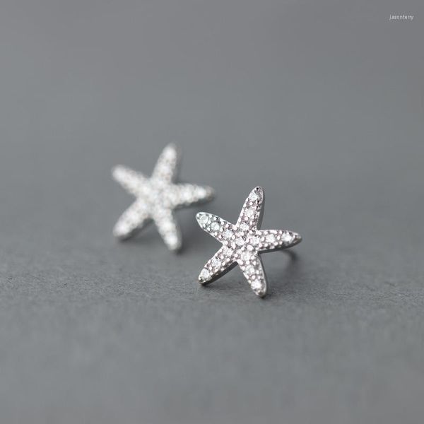 Серьги -грибы MloveAcc 925 Серебряная серебряная звезда Тропическая звезда для женщин Clear Cz Fashion Jewelry Bijoux