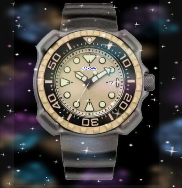 Специальная форма корпуса мужское время часы Auto Date Big Dial Резиновый ремень Часы Япония Кварцевое движение световой стрел