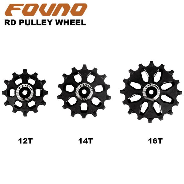 Desviadores de bicicleta FOVNO 12T 14T 16T 1 PCS Conjunto de polia de desviador traseiro largo suporte de roda de guia de dente estreito 712s para Shimano MTB Road Bike 230826