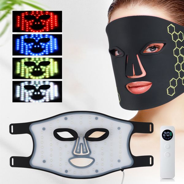 Gesichtsmassagegerät LED Pon Beauty Mask Instrument USB Elektronische Maske IPL Hautverjüngung Aufhellen Anti Agin Faltenentfernung Gesichtspflege 230826