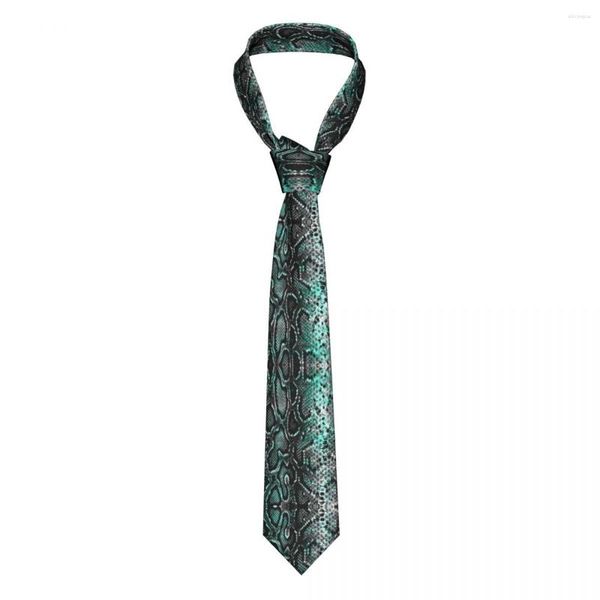 Fliegen-Krawatte für Männer, formell, schmal, klassisch, für Herren, Schlangenhautmuster, für Hochzeit, Gentleman, schmal
