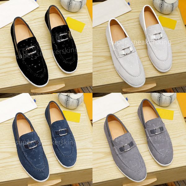 Yeni tasarımcı ayakkabılar erkek loafers düz düşük üst süet inek deri oxfords sıradan ayakkabılar mokasenler loafer slip spor ayakkabılar elbise ayakkabı boyutu 35-46 kutu