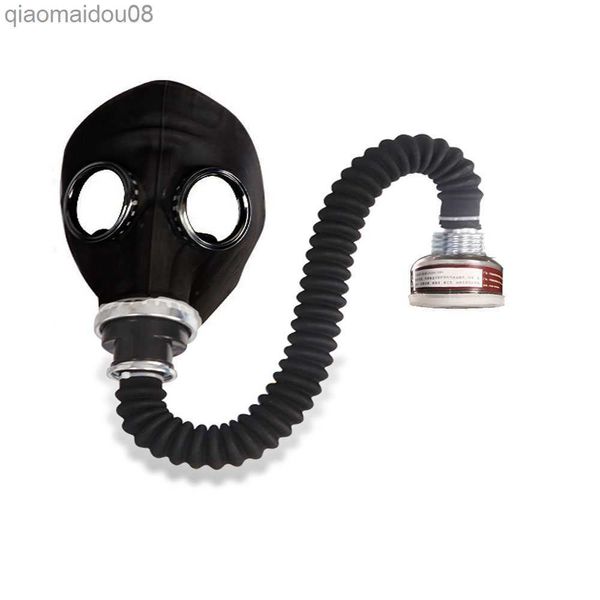 Roupas Nova Proteção 64 Tipo Multiuso Preto Gás Máscara Completa Respirador Pintura Spray Pesticida Máscara de Borracha Natural Máscara de Prevenção Química HKD230828