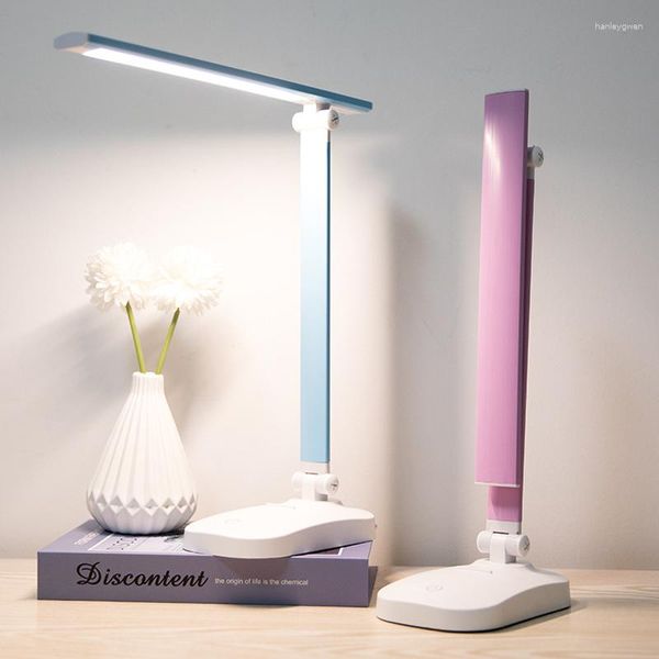 Lampade da tavolo Lampada da scrivania portatile Intelligent Touch Lampada da lettura pieghevole a LED USB ricaricabile Protezione per gli occhi con illuminazione soffusa a 3 colori