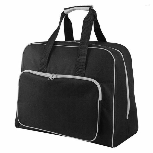 Sacos ao ar livre de armazenamento com zíper de bolso para viagem portátil carry case resistente a riscos máquina de costura saco durável proteção artesanato acolchoado