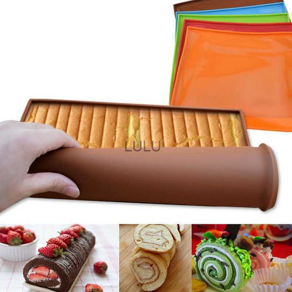 Tappetino da forno in silicone Stampi per rotoli per torte Macaron Swiss Roll Tappetino da forno Antiaderente Utensili per pasticceria Gadget da cucina Accessori HKD230828