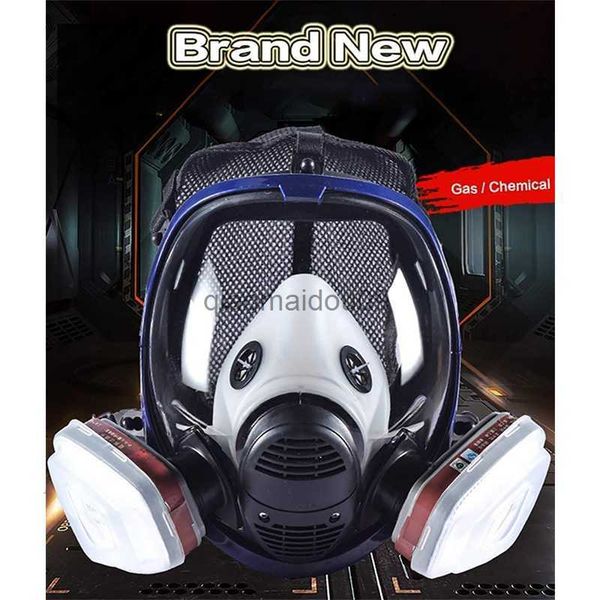 Vêtements de protection 7 en 1 masque à gaz respirateur chimique peinture anti-poussière pulvérisation de pesticides masque complet en silicone avec filtres pour le soudage en laboratoire HKD230825