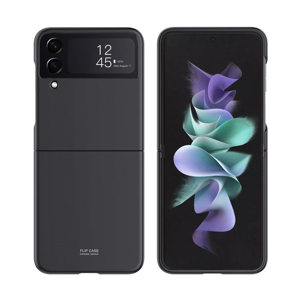 Galaxy Z flip4 Renkli Case Ins Style için Yeni Bir Hafif Buzlu Cilt Ovma Menteşeli Kabuk