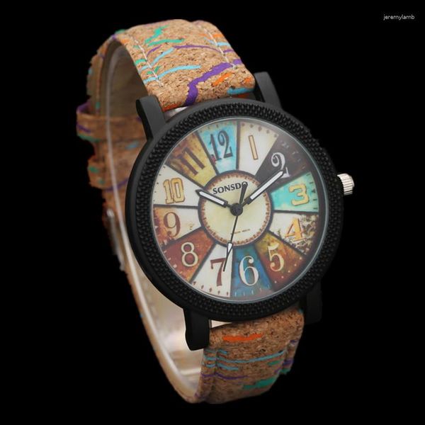 Orologi da polso Sdotter Moda Design in legno Orologi da donna Orologio da donna al quarzo in pelle Dropship Orologio da polso femminile Vendite regalo