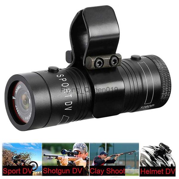 Videocamera per azione esterna Mountain Bike Casco per motociclista Fotocamera Mini videocamera Sport Videoregistratore DV Action Cam con supporto per pistola HKD230828