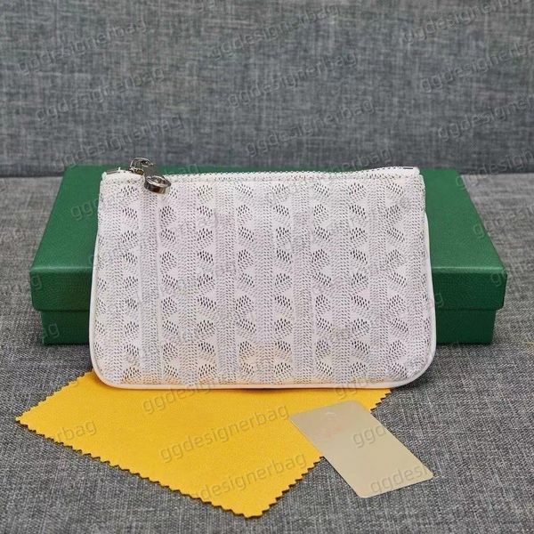 Luxuriöse kleine Canvas-Geldbörse aus echtem Leder, Schlüsseltasche, Münzgeldbörse, für Herren und Damen, Designer-Reisedokumente, Reisepass, Kreditkartenetui, Lippenstift-Kopfhörer-Clutch