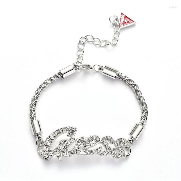 Link pulseiras alfabeto feminino pulseira strass jóias de luxo gótico tecer pulseiras boho acessórios strass