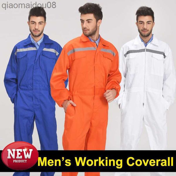 Indumenti protettivi Nuovo Abbigliamento da meccanico Abbigliamento da uomo antipolvere Abbigliamento da lavoro generale con nastri riflettenti Abbigliamento da lavoro blu Tuta da lavoro per uomo HKD230826