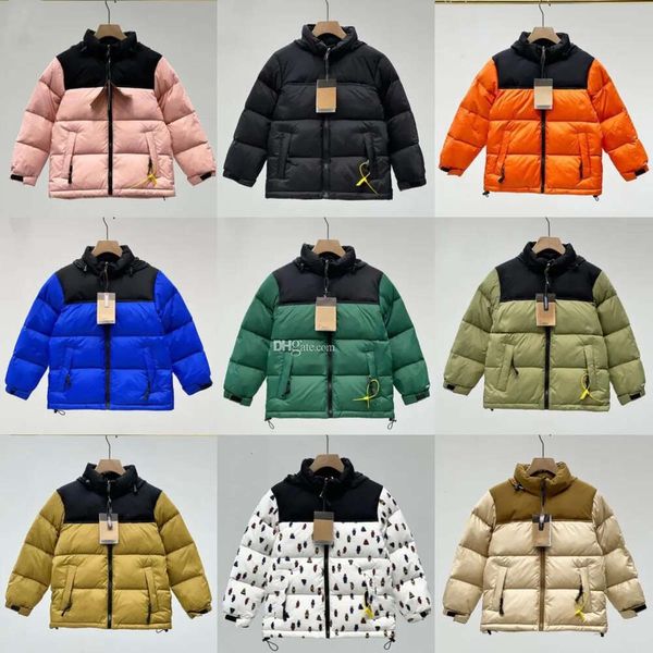 Roupas de bebê Crianças crianças NF Down Down Designer Jackets de inverno Os meninos jovens jovens ao ar livre de North Warm Parka Puffer Letter