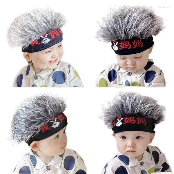 Berretti 2023 Autunno Inverno Cappelli per bambini Corea del Sud Afro Carino Lana Perm Bambini Cappello da ballo di strada Bambini caldi Parrucca Hip Hop Cap