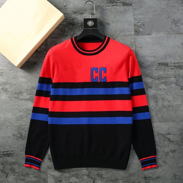 Mens Designer Sweater Womens Sweater Peito Bordado Emblema Mens Tripulação Pescoço Pulôver Womens Sweater Suéter Casal Tamanho M-3XL Novas Roupas