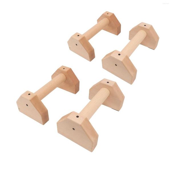 Borse portaoggetti Barra per push up in legno Forte capacità portante Maniglie a base larga Maniglia antiscivolo con cuscinetti in silicone per interni