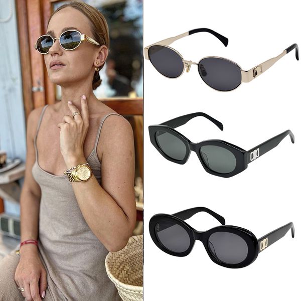 Retro-Sonnenbrille für Damen, Damen-Sonnenbrille, beliebte Designer-Sonnenbrille, 40194, ästhetische Brille, UV400, 40235, Sonnenbrille im Katzenaugen-Design, einfache Sonnenbrille aus Metallplanken