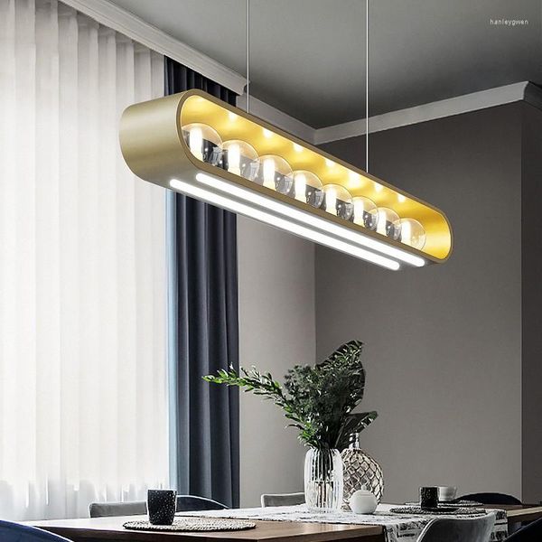 Lustres decoração da cozinha bola de vidro pingente lâmpada café casa luminárias sala jantar ilha pendurado luzes ouro/branco moderno led lustre