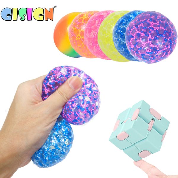 Giocattolo di decompressione Palla di sfiato colorata Pressa di decompressione Palline antistress Giocattolo a mano Alleviare la compressione Fidget Toy Pack per bambini Antistress 230826