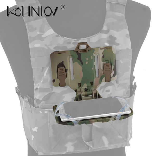Backpacking упаковывает военный мобильный телефон стойка тактического сундука карта корпус панель администратора Amdion Gear Outdoor Molle Складка iPhone навигационная плата 230828