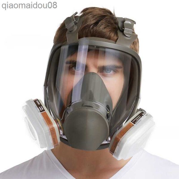 Schutzkleidung Antibeschlag 6800 Gasmaske Industrielackierung Spritzen Atemschutzmaske Sicherheitsarbeitsfilter Staubdicht Vollgesichts-Formaldehydschutz HKD230826