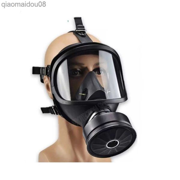 Indumenti protettivi Nero Tipo MF14 Maschera antigas Respiratore chimico a pieno facciale Filtro in gomma naturale autoadescante HKD230826