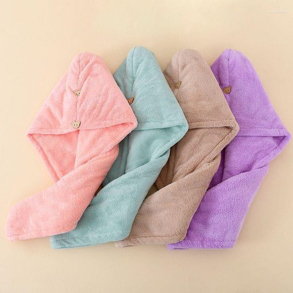 Toalha super absorvente mágica microfibra touca de banho toalhas de secagem rápida banheiro cabelo seco feminino sauna para casa spa banho