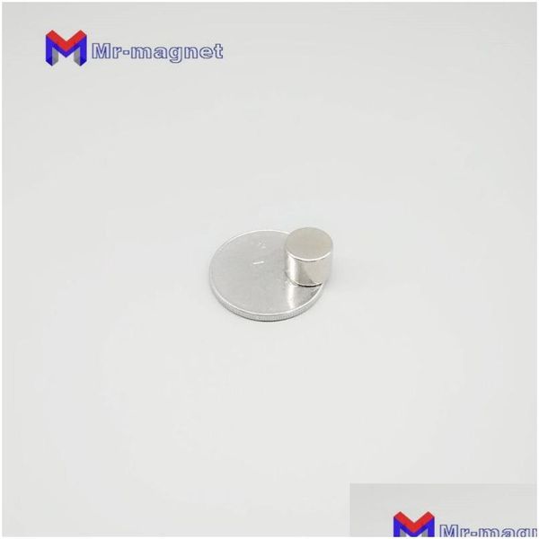 Magneti all'ingrosso 10 pezzi forte magnete Ndfeb per terre rare 10 x 10 mm neo neodimio N50 modello artigianale foglio di disco 1010 mm goccia consegna ufficio Dh3Df