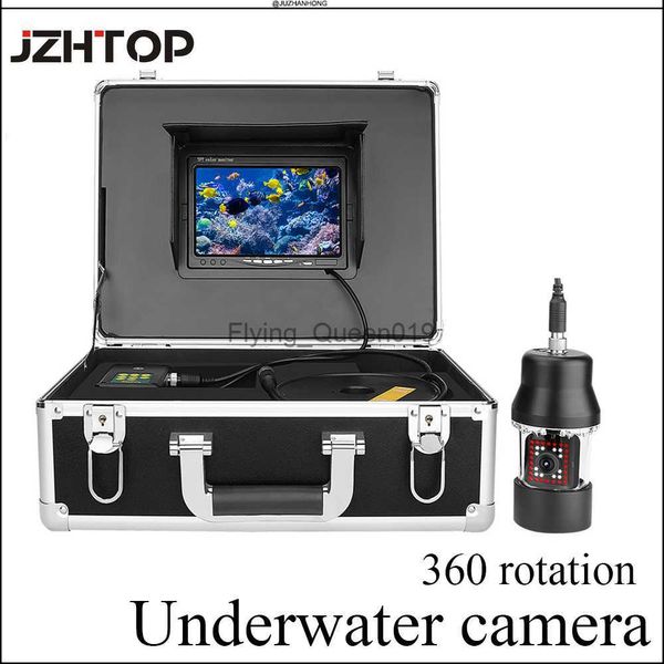 Cavo da 50 m Videocamera per pesca subacquea con rotazione a 360 gradi Videocamera Fish Finder con monitor LCD da 7' Batteria Scheda SD HKD230828