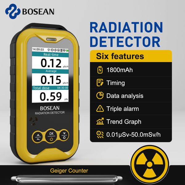 Strahlungstester FS5000 Geigerzähler Nuklearer Strahlungsdetektor Röntgen-Beta-Gamma-Radioaktivitätsdetektor für nukleares Abwasser für PC-Software 230827