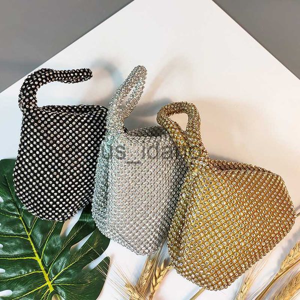 Abendtaschen, luxuriöse, weiche Strasssteine, kleine Abendtaschen, Diamanten, Tageskupplung, Reißverschlusstasche, Geldbörse mit Gold- und Silbertaschen, Sac a Main Femmes J2300828