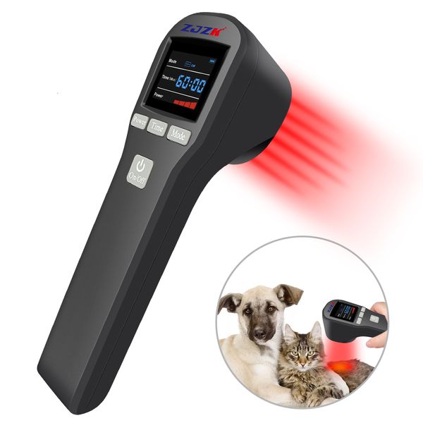 Beinmassagegeräte ZJZK Health Care 4x808nm Kaltlaser Physiother Schmerzlinderungsgeräte Beinmassage Hunde Katzen Pferde Entzündungen Verletzungen Wunden heilen 230828