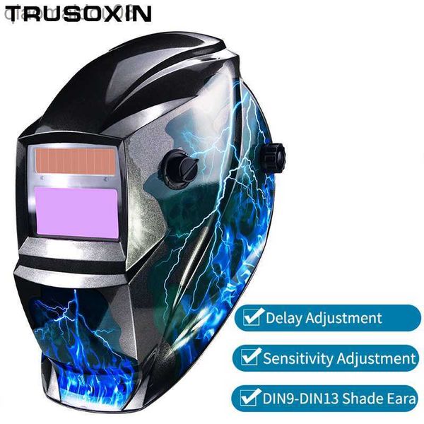 Indumenti protettivi Batteria al litio/Energia solare Auto oscurante TIG MIG MMA MAG KR KC Maschera per saldatura elettrica True Color/Occhiali per saldatore per saldatore HKD230826