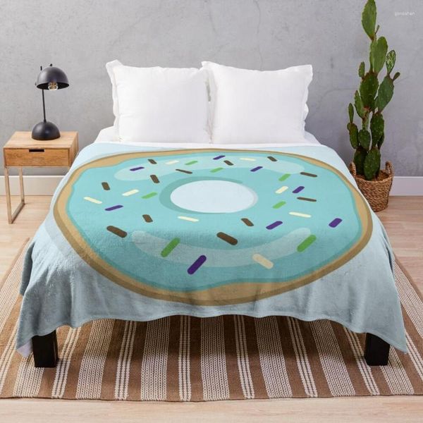 Decken Blue Donut Boho Bettwäsche zu Hause Bettüberwurf Decke