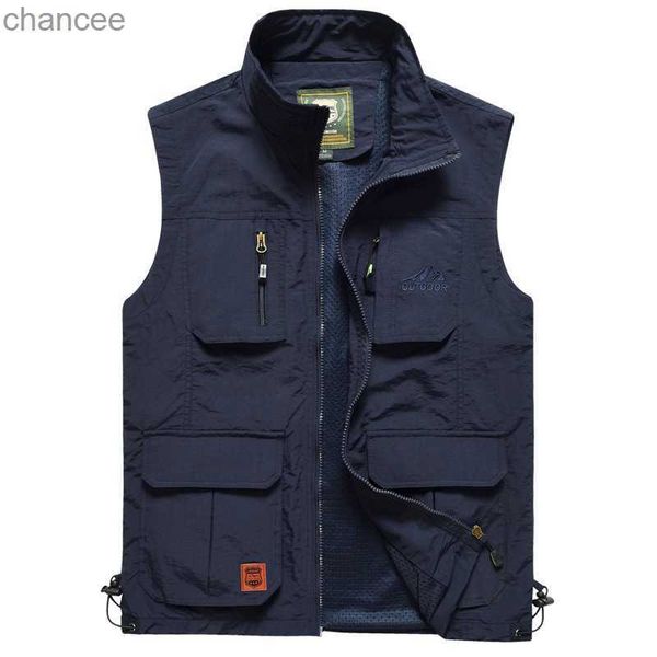 Gilet casual da esterno da uomo Primavera Estate Gilet tattico multitasche di grandi dimensioni S-5XL Escursionismo Pesca Giacche senza maniche HKD230828