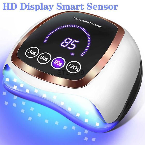 Lampada per asciugatura unghie a LED con display LCD HD Sensore tattile per tutti gli smalti gel per unghie Lampada LED UV professionale Asciuga unghie per manicure x0828