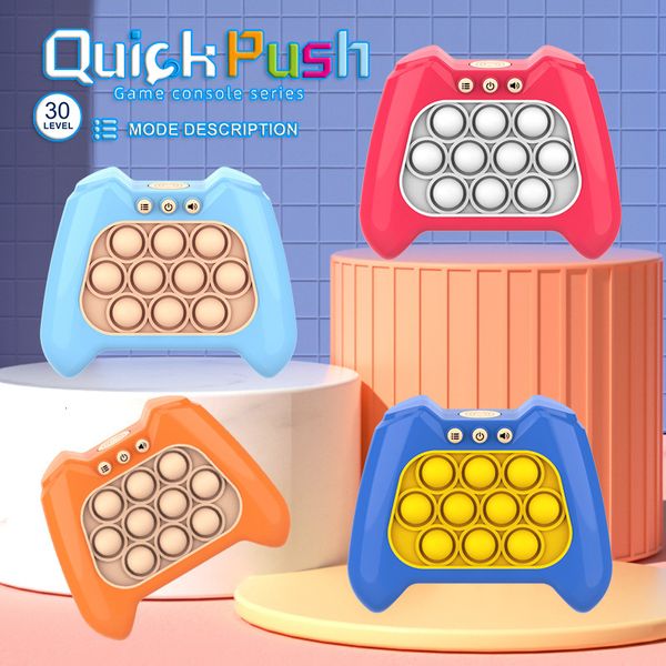 Giocattolo di decompressione Macchina da gioco puzzle QuickPush Giocattoli educativi per la decompressione Macchina da gioco musicale con pizzicotto Pop Push Bubble Giocattoli di decompressione 230826