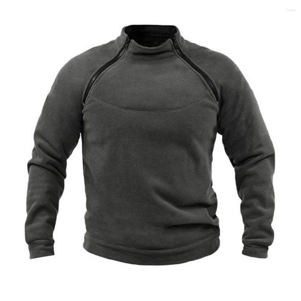 Hoodies masculinos moletom gola pescoço proteção quente solto manga longa moletons masculinos