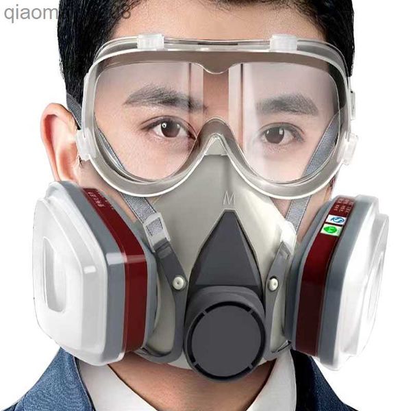 Indumenti protettivi 6200 Maschera 17in1 6200 Mezza maschera antigas Respiratore con filtro 6001/2091 Adatto per verniciatura a spruzzo a prova di polvere HKD230826