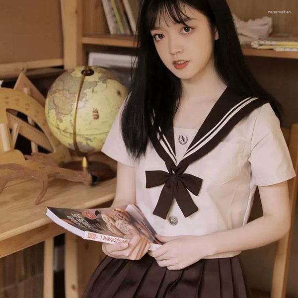 Giyim Setleri Cosplay Outfit Girl Lisesi üniforma Tam Set Kadın Japon Anime Sailor Pleated Etek JK Üniformaları Öğrenci Kore Seifuku