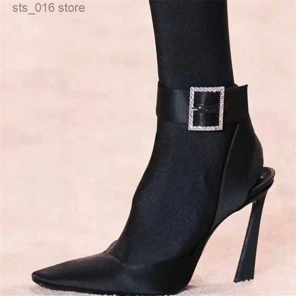 Шелковое черное платье качественное дизайнер ткани на высокие каблуки Женщины насосы 2023 Женская свадебная обувь весенняя шпилька женская сандалия FD37