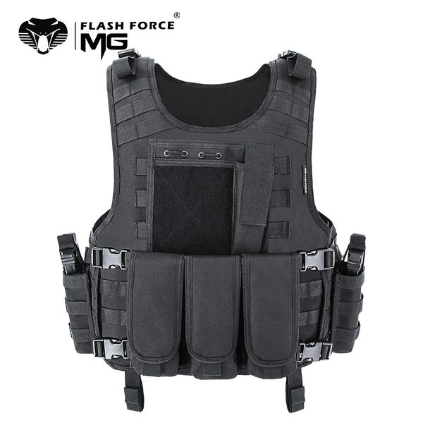 Herrenwesten MGFLASHFORCE Molle Airsoft Weste Taktische Weste Platte Swat Angeln Jagd Paintball Weste Militär Armee Rüstung Weste 230826